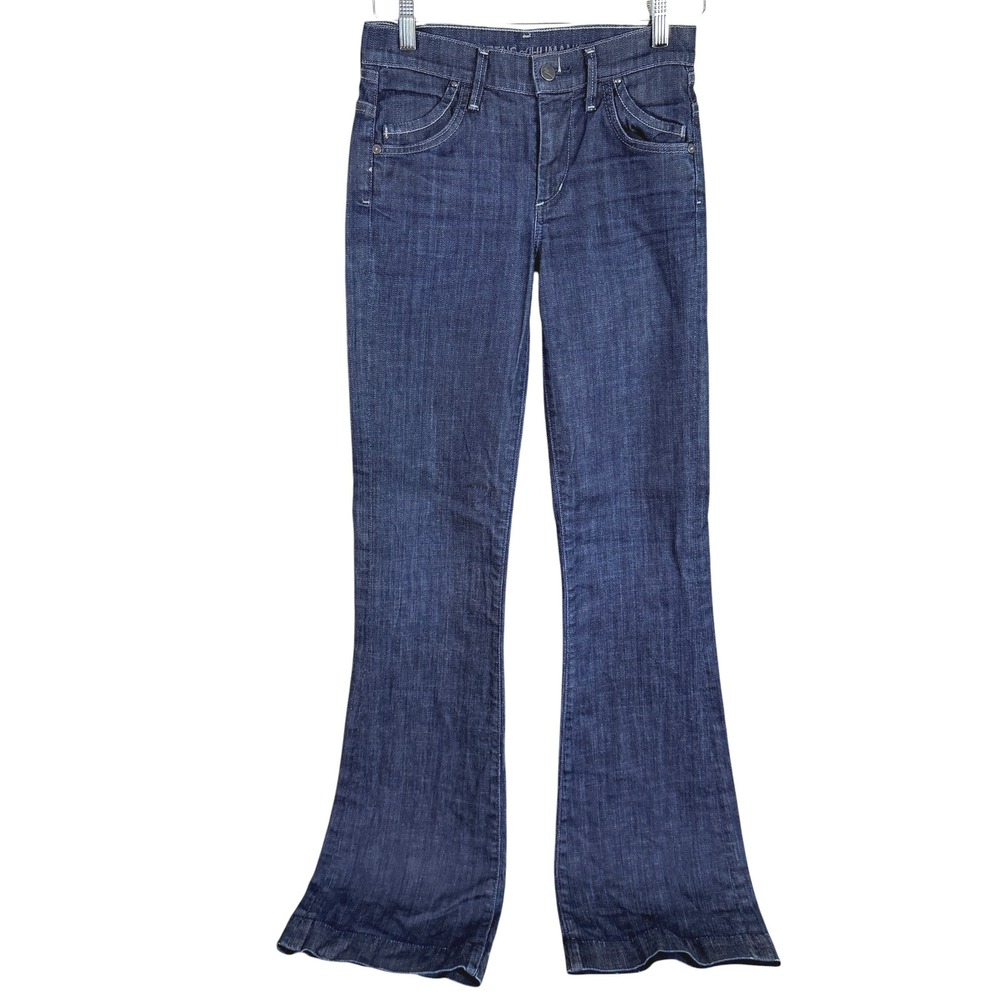 Citizens of Humanity Hutton‎ Wide Leg Jeans Sz 25 Dark Wash Medium Rise 1397-132